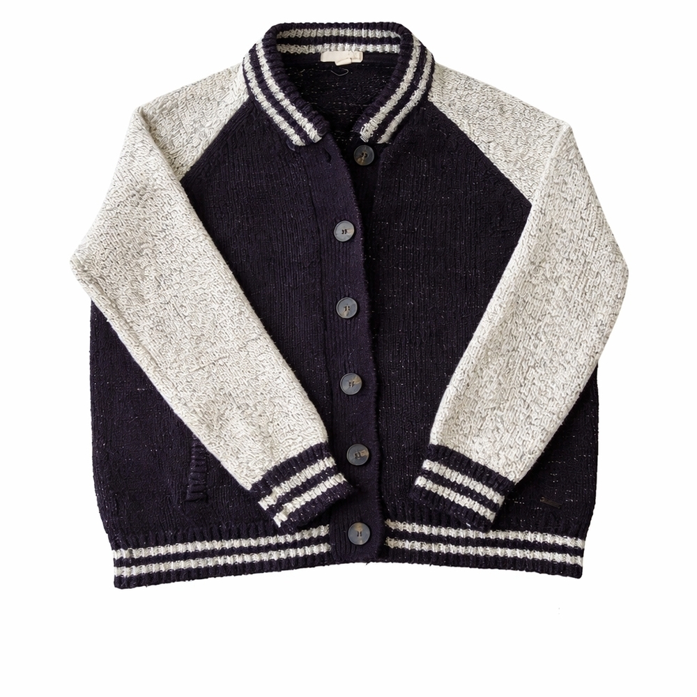 Garage Black & Cream Varsity Cardigan – Size M - Picture 5 of 9
